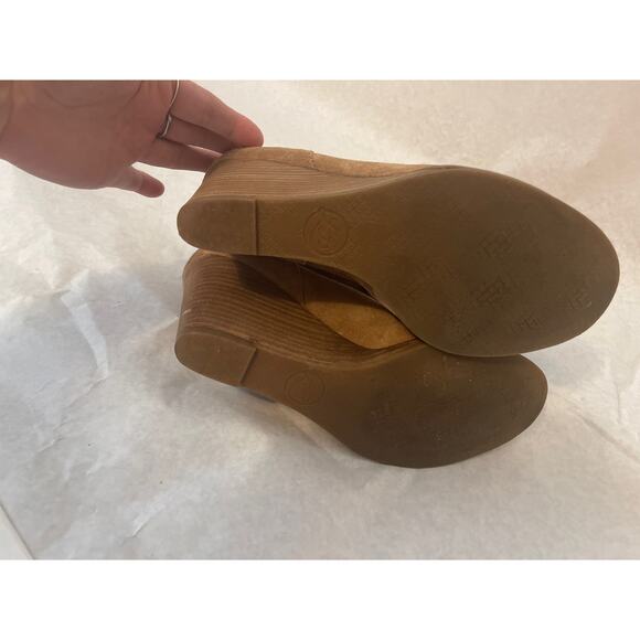 Lucky Brand Yesabel Wedge Lace Up 3 in. Bootie Womens Size 9.5 Brown - Picture 9 of 9